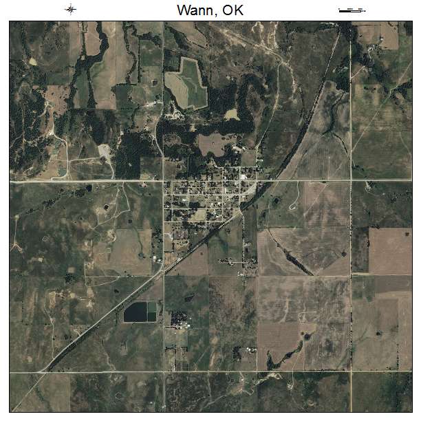 Wann, OK air photo map