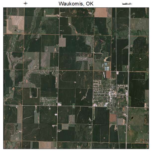 Waukomis, OK air photo map