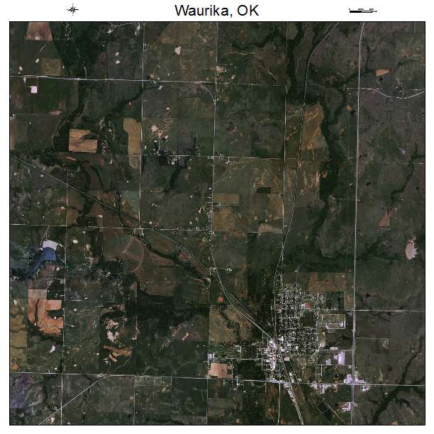 Waurika, OK air photo map