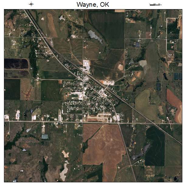 Wayne, OK air photo map