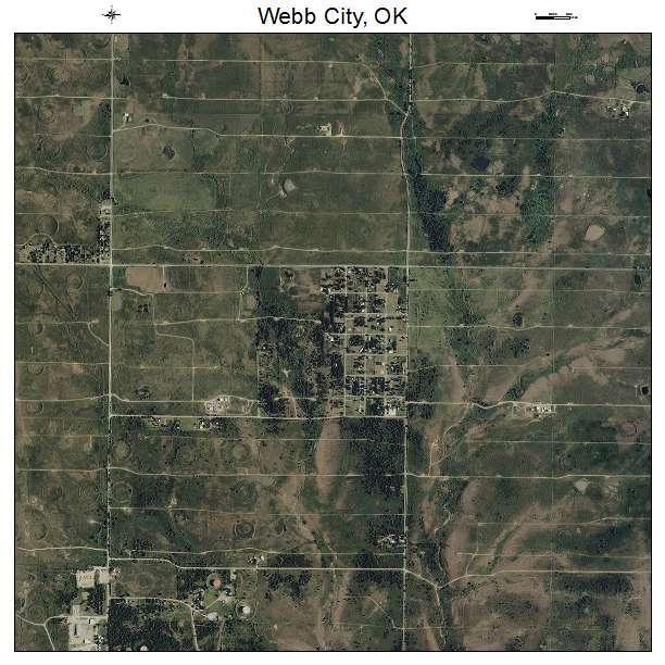 Webb City, OK air photo map