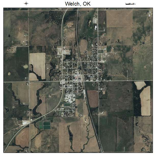 Welch, OK air photo map