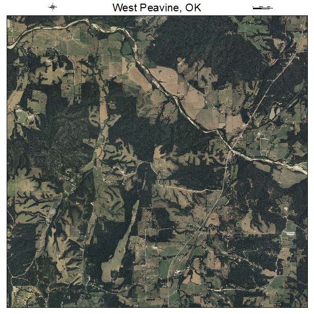 West Peavine, OK air photo map