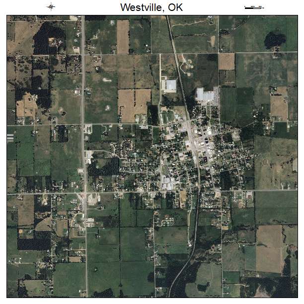 Westville, OK air photo map