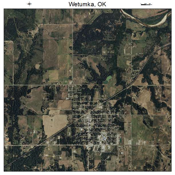 Wetumka, OK air photo map