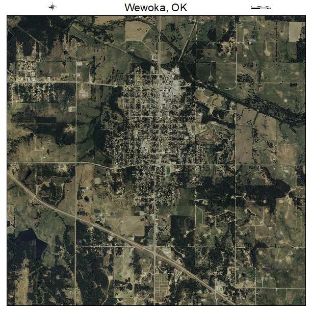 Wewoka, OK air photo map