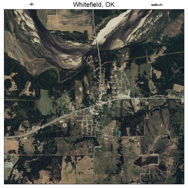 Whitefield, OK air photo map