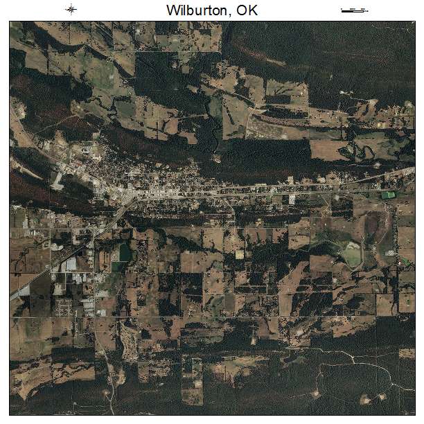 Wilburton, OK air photo map