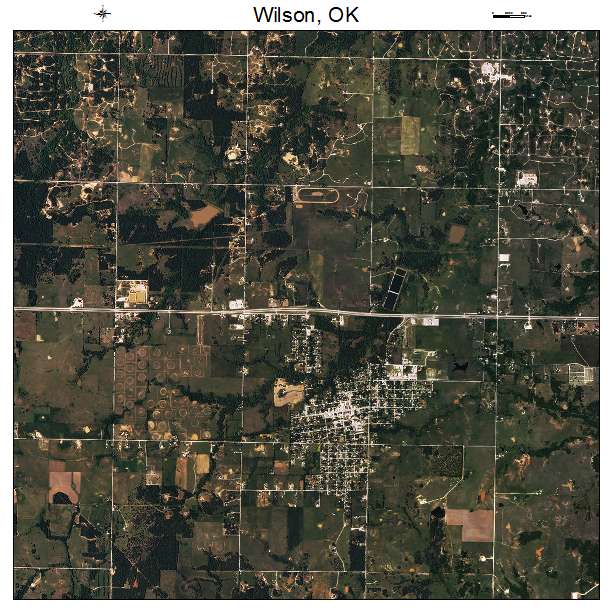 Wilson, OK air photo map