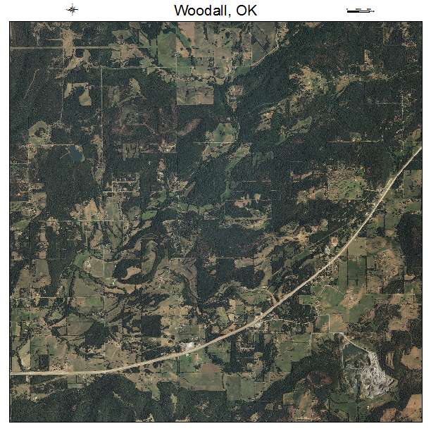 Woodall, OK air photo map