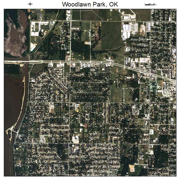 Woodlawn Park, OK air photo map