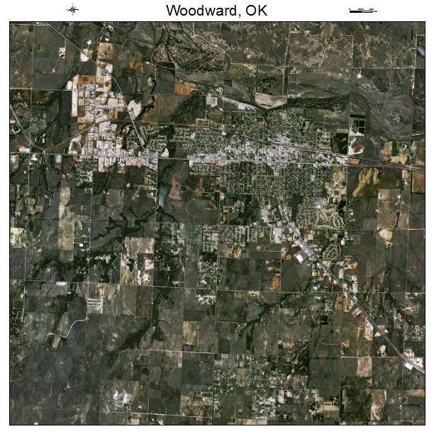 Woodward, OK air photo map
