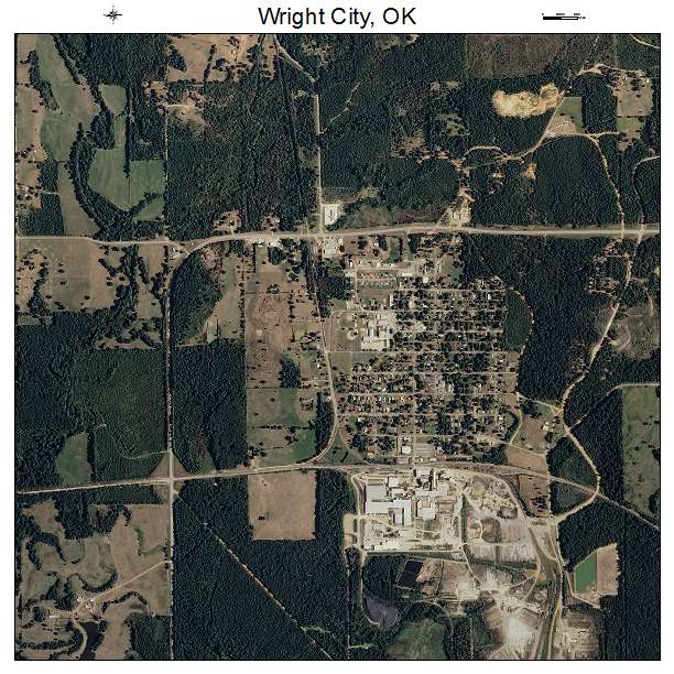 Wright City, OK air photo map