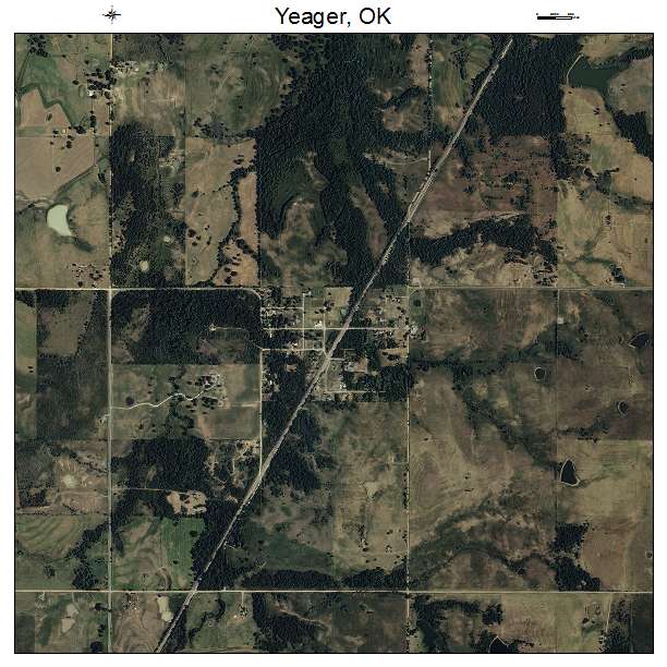 Yeager, OK air photo map