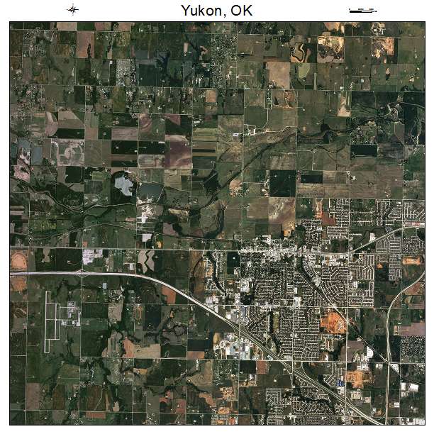 Yukon, OK air photo map