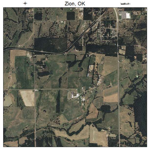 Zion, OK air photo map