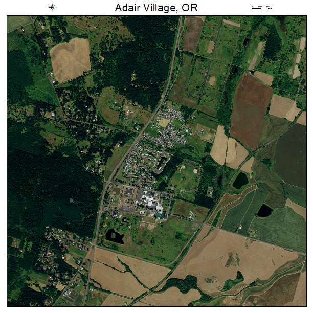 Adair Village, OR air photo map