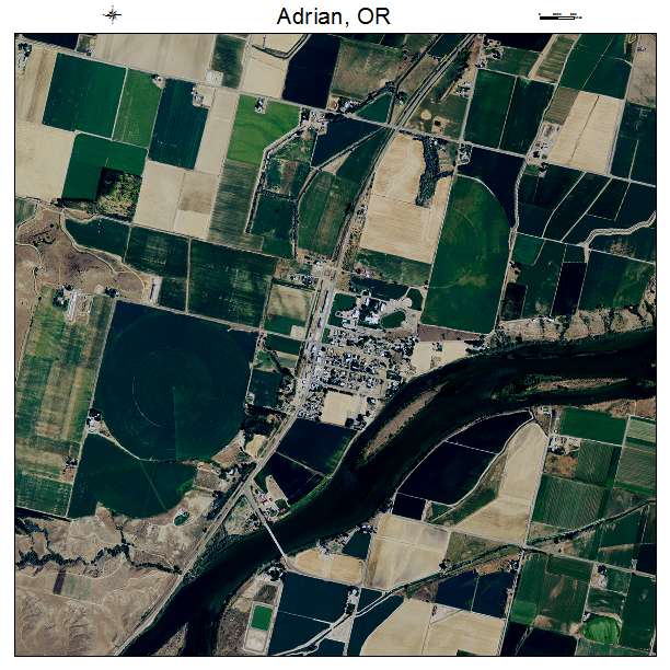 Adrian, OR air photo map