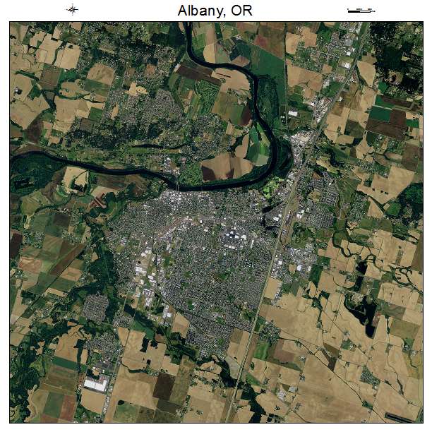 Albany, OR air photo map
