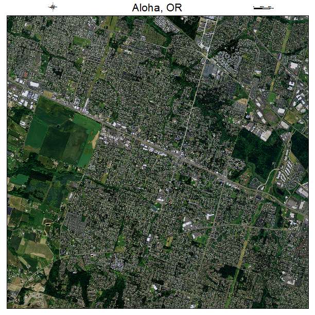 Aloha, OR air photo map