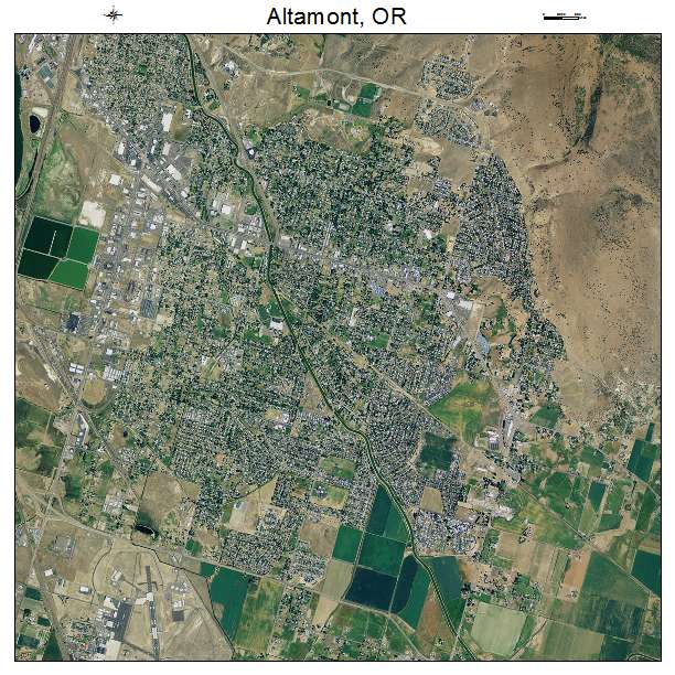Altamont, OR air photo map