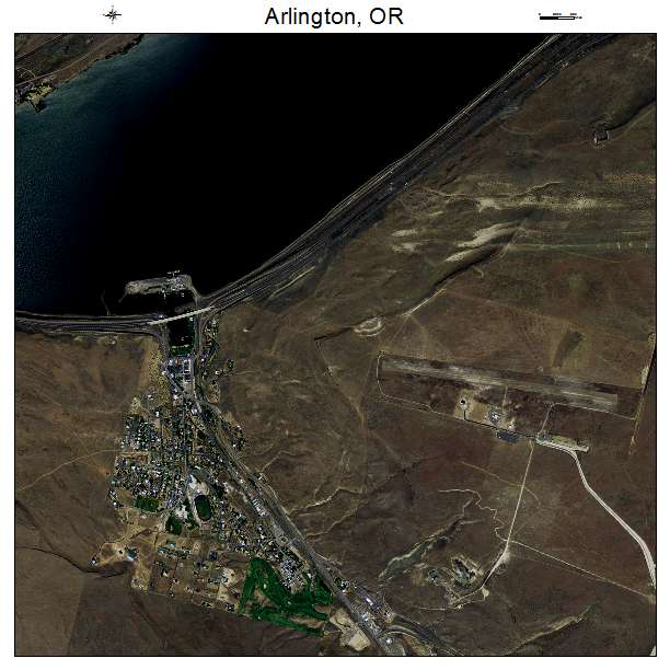 Arlington, OR air photo map