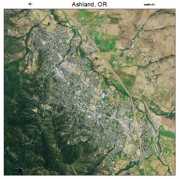 Ashland, OR air photo map