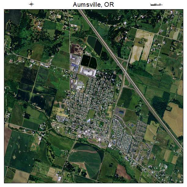 Aumsville, OR air photo map