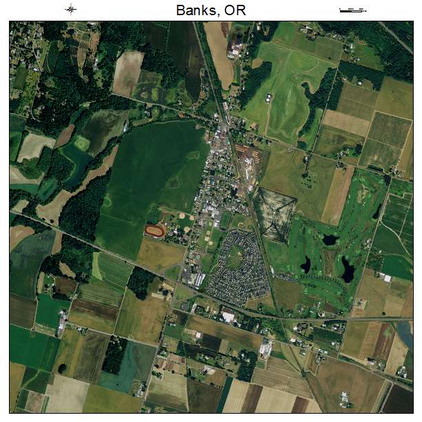 Banks, OR air photo map