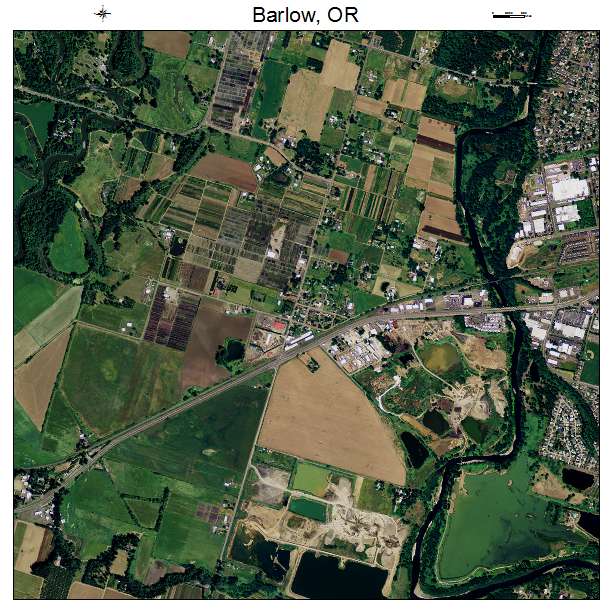 Barlow, OR air photo map