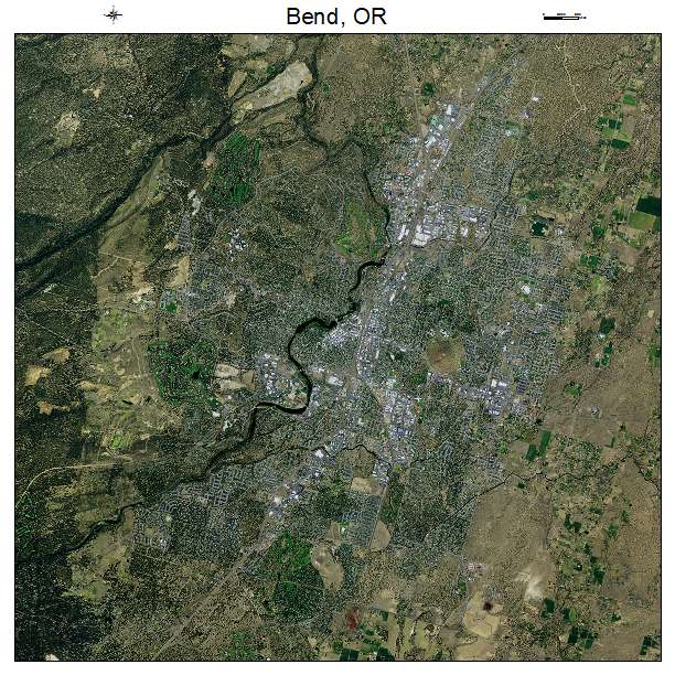 Bend, OR air photo map