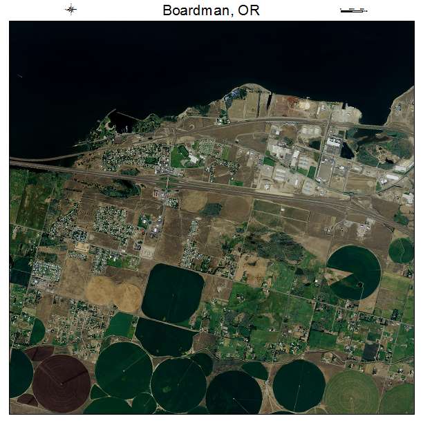 Boardman, OR air photo map