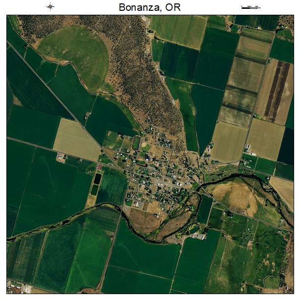 Bonanza, OR air photo map