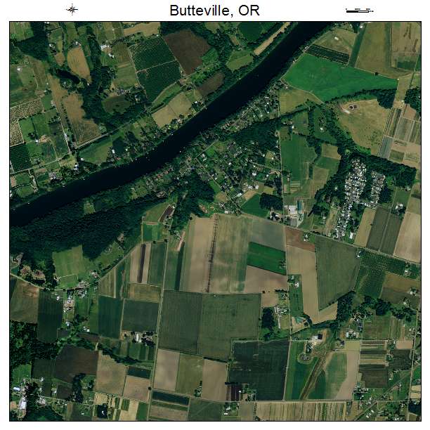 Butteville, OR air photo map