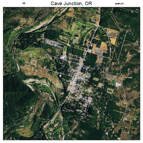 Cave Junction, OR air photo map