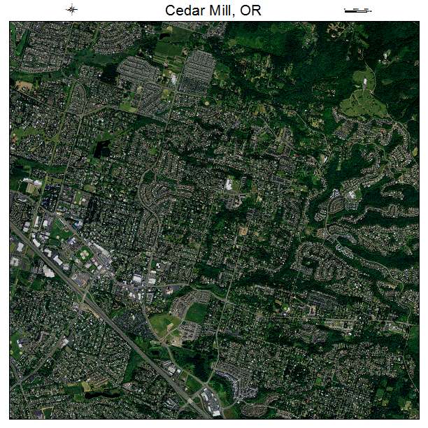 Cedar Mill, OR air photo map
