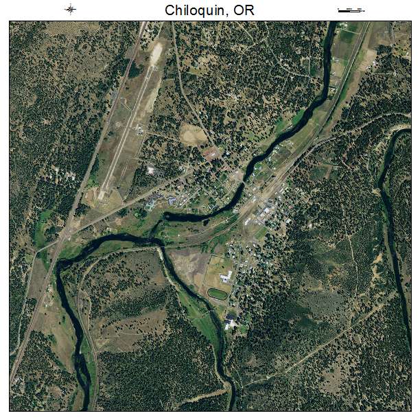 Chiloquin, OR air photo map