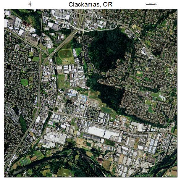 Clackamas, OR air photo map