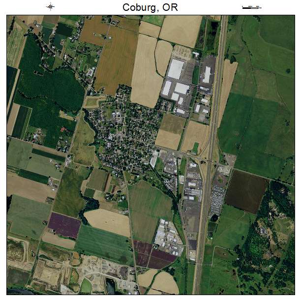 Coburg, OR air photo map