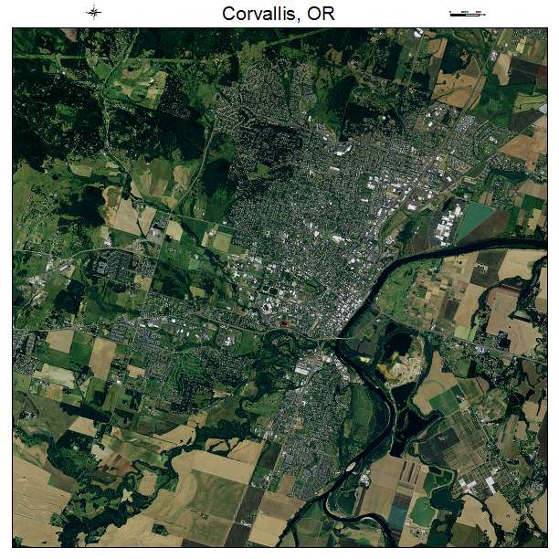 Corvallis, OR air photo map
