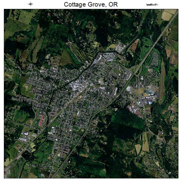 Cottage Grove, OR air photo map