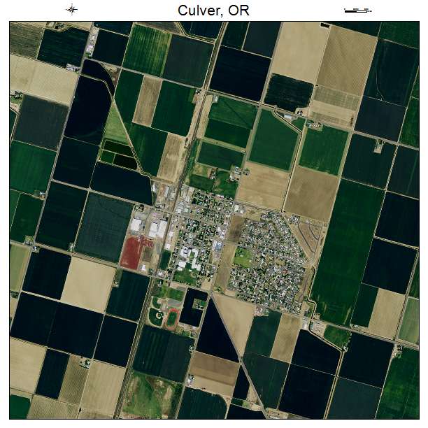 Culver, OR air photo map
