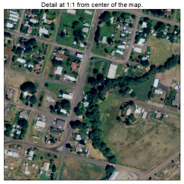 Adams, Oregon aerial imagery detail