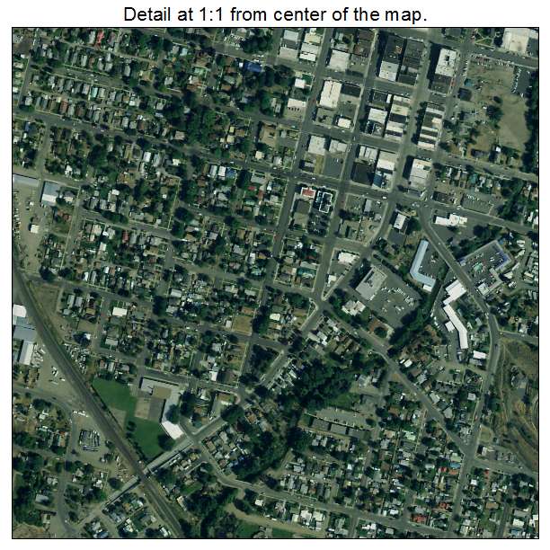 Baker City, Oregon aerial imagery detail