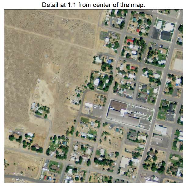 Burns, Oregon aerial imagery detail