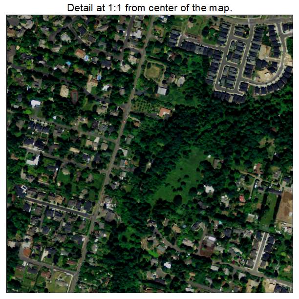 Cedar Mill, Oregon aerial imagery detail