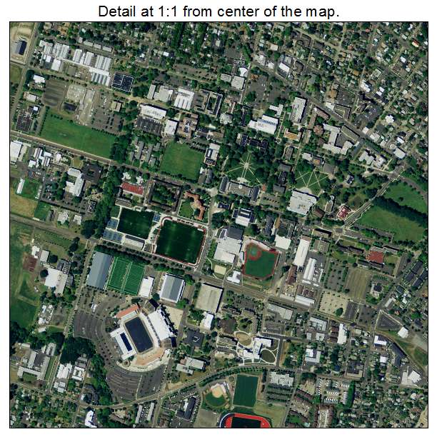 Corvallis, Oregon aerial imagery detail