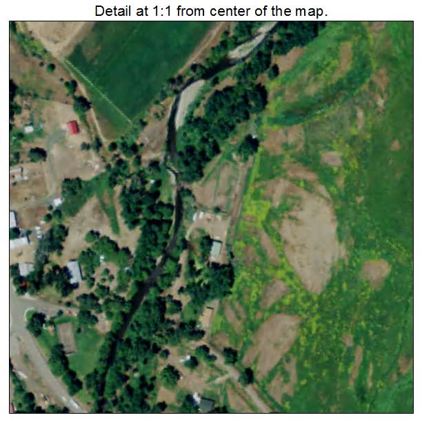 Dayville, Oregon aerial imagery detail