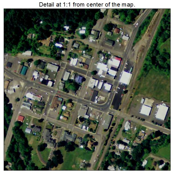 Drain, Oregon aerial imagery detail