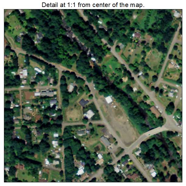 Falls City, Oregon aerial imagery detail